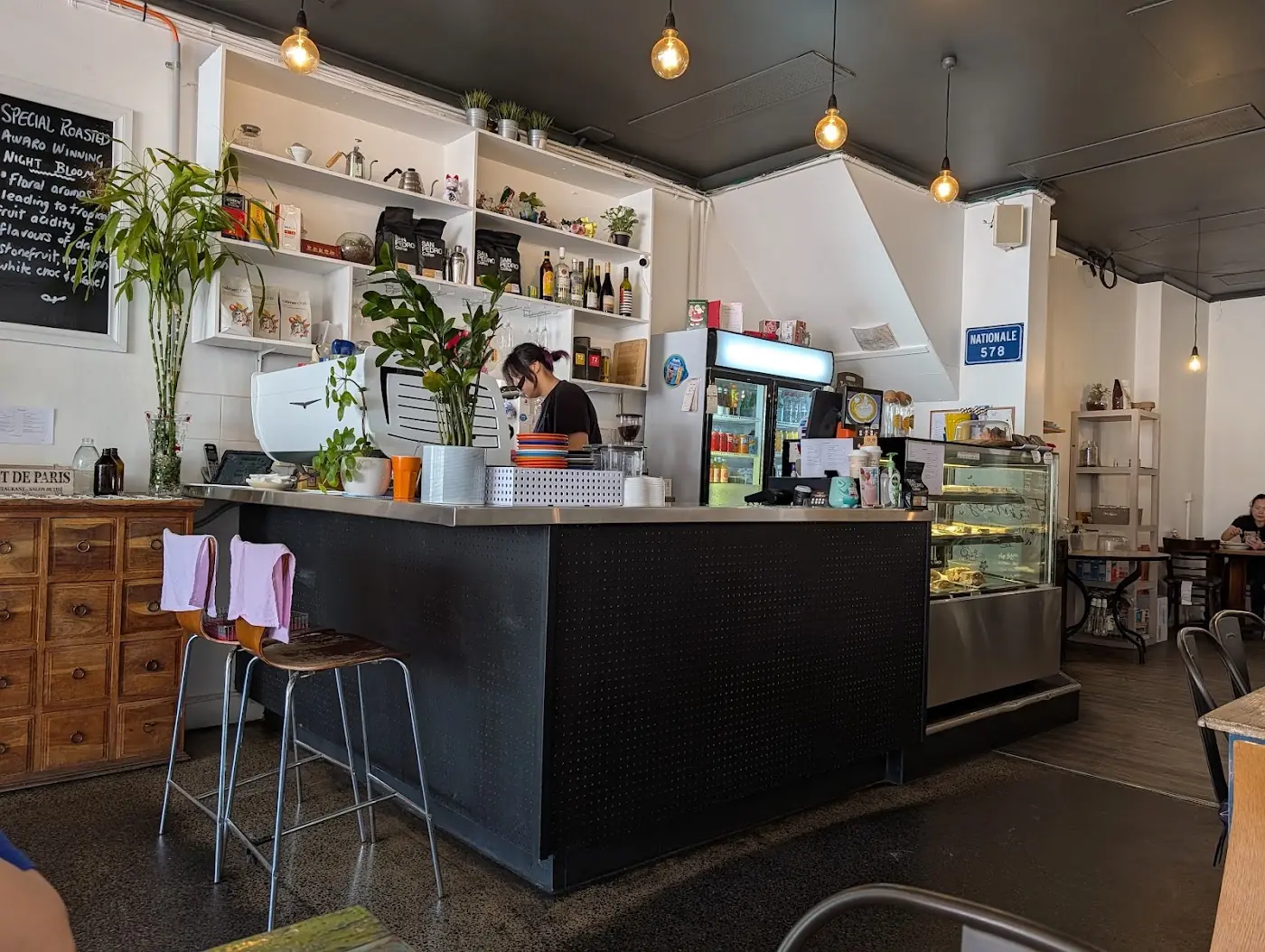 The coffee counter at Thread Cafe
