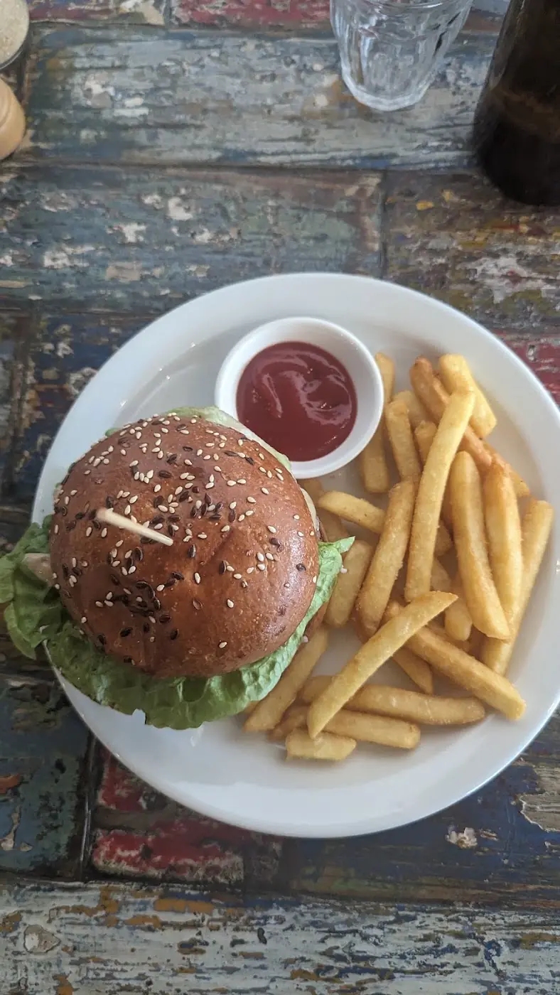 A burger from the lunch menu